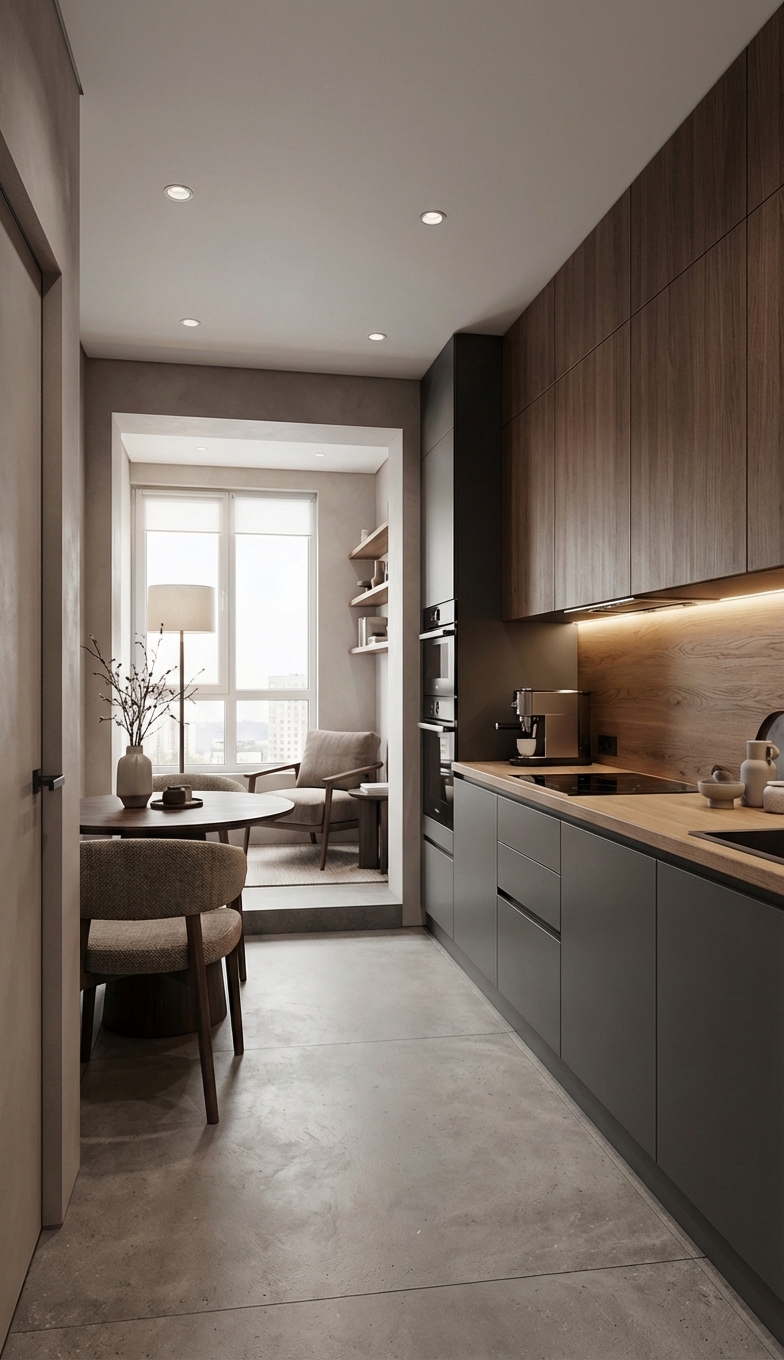 Дизайн кухни в стиле Хюгге — фото интерьера от нейросети RoomGPT