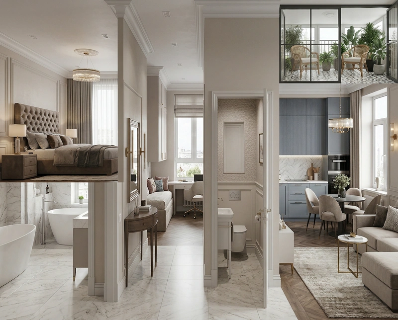 Дизайн детской в стиле Классика — фото интерьера от нейросети RoomGPT