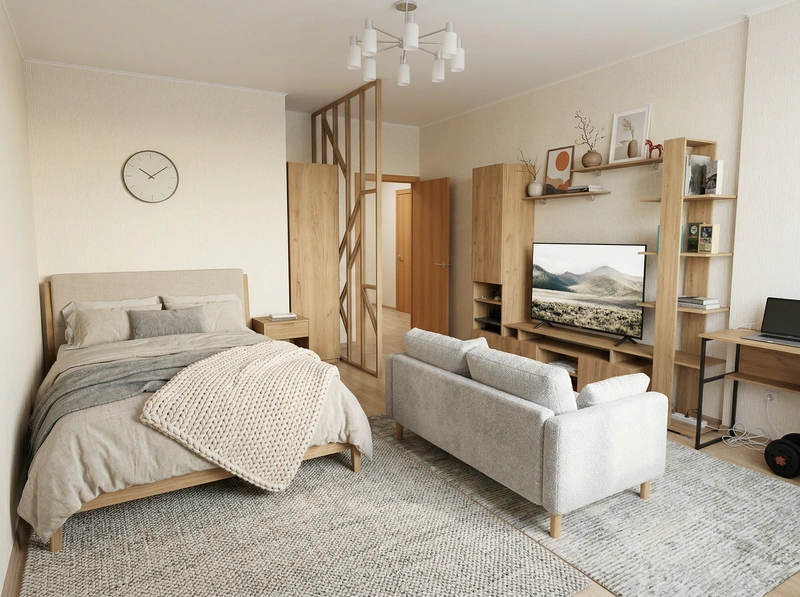 Дизайн интерьера в стиле Хюгге — Гостиная от нейросети RoomGPT