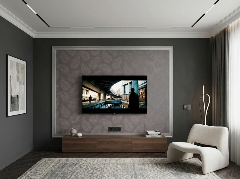 Дизайн интерьера в стиле Минимализм — Гостиная от нейросети RoomGPT