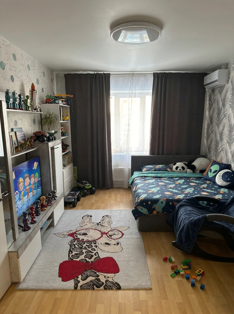 Дизайн детской в стиле Без стиля — фото интерьера от нейросети RoomGPT