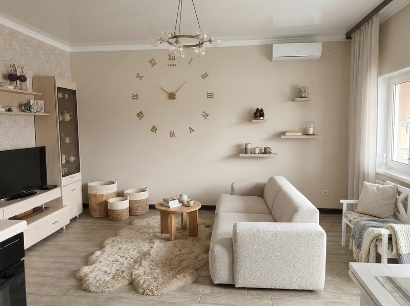 Дизайн интерьера в стиле Хюгге — Гостиная от нейросети RoomGPT