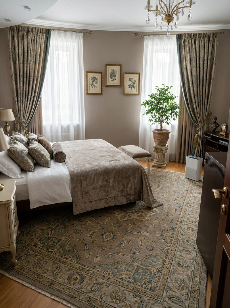 Дизайн интерьера в стиле Классика — Гостиная от нейросети RoomGPT