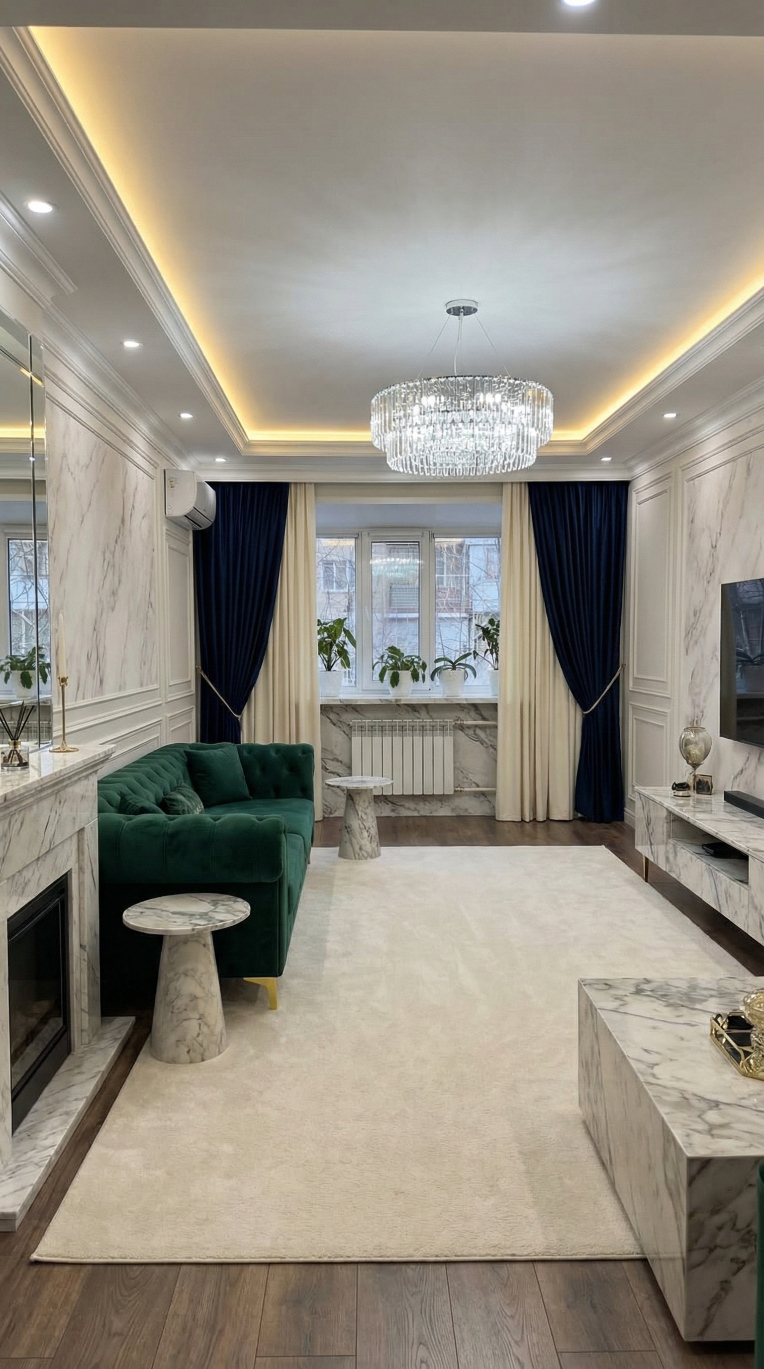 Дизайн гостиной в стиле Классика — фото интерьера от нейросети RoomGPT