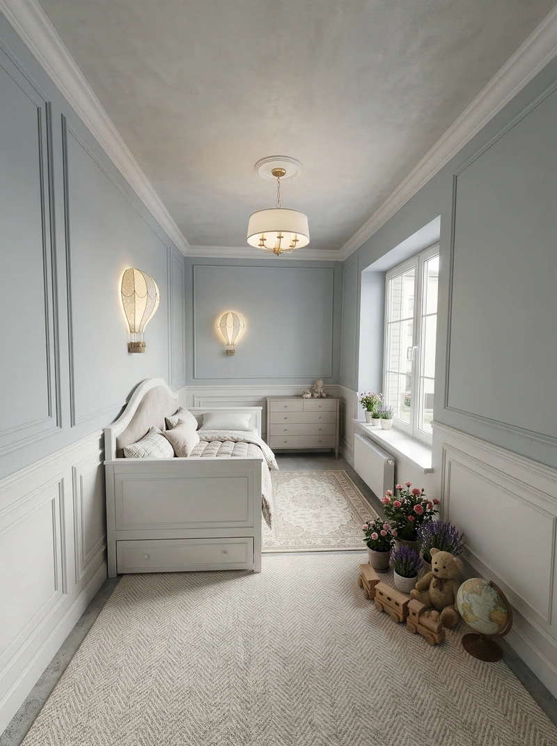 Дизайн интерьера в стиле Классика — Детская от нейросети RoomGPT