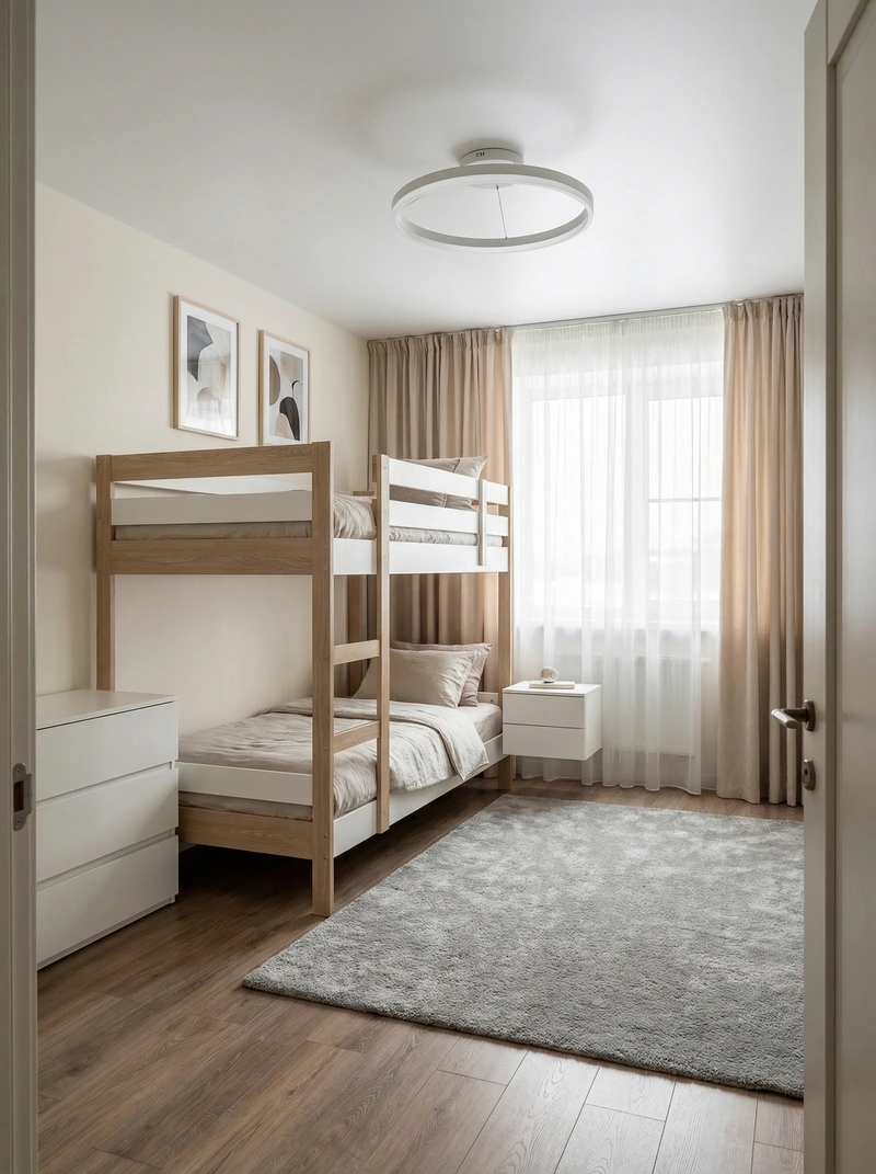 Дизайн детской в стиле Минимализм — фото интерьера от нейросети RoomGPT