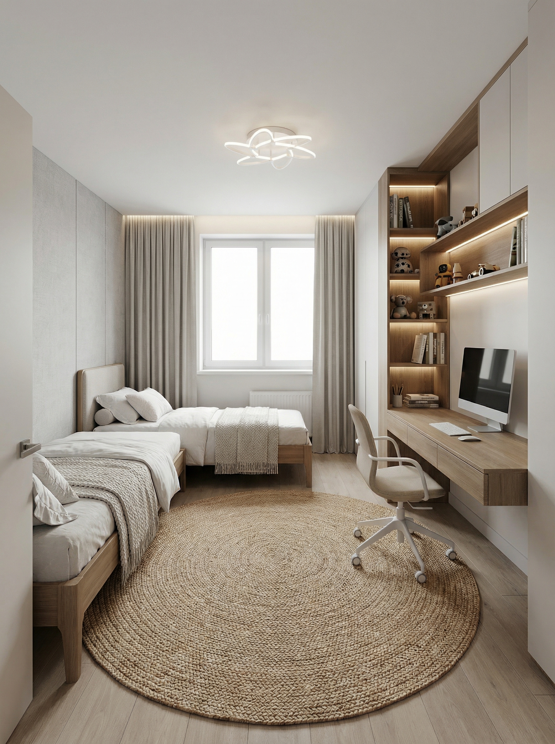 Дизайн детской в стиле Минимализм — фото интерьера от нейросети RoomGPT