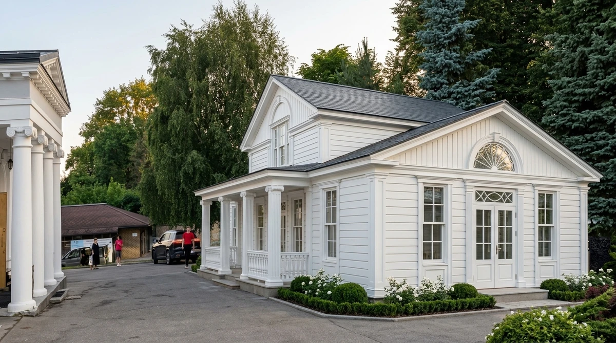 Дизайн фасада в стиле Классика — Фасад от нейросети RoomGPT