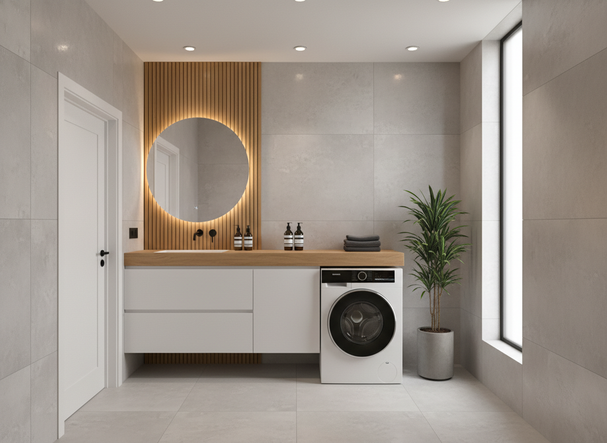 Дизайн ванной в стиле Минимализм — фото интерьера от нейросети RoomGPT