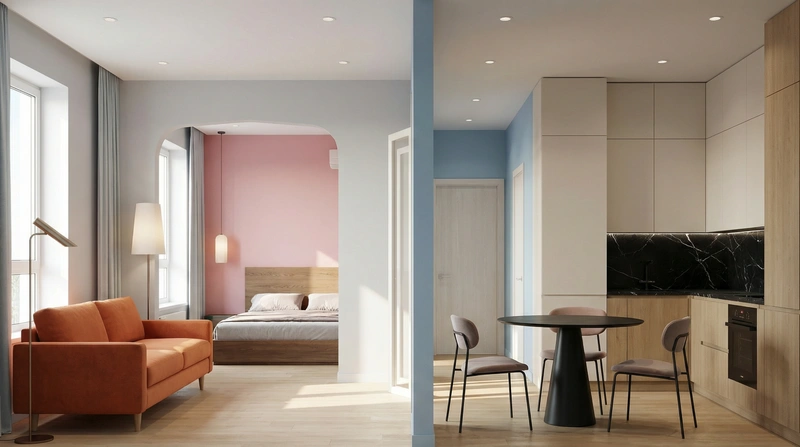 Дизайн интерьера в стиле Сканди — Гостиная от нейросети RoomGPT