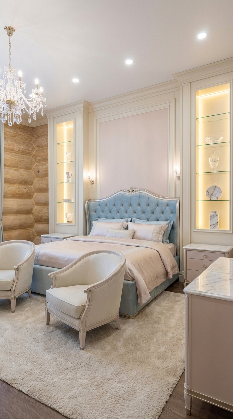 Дизайн спальни в стиле Классика — фото интерьера от нейросети RoomGPT