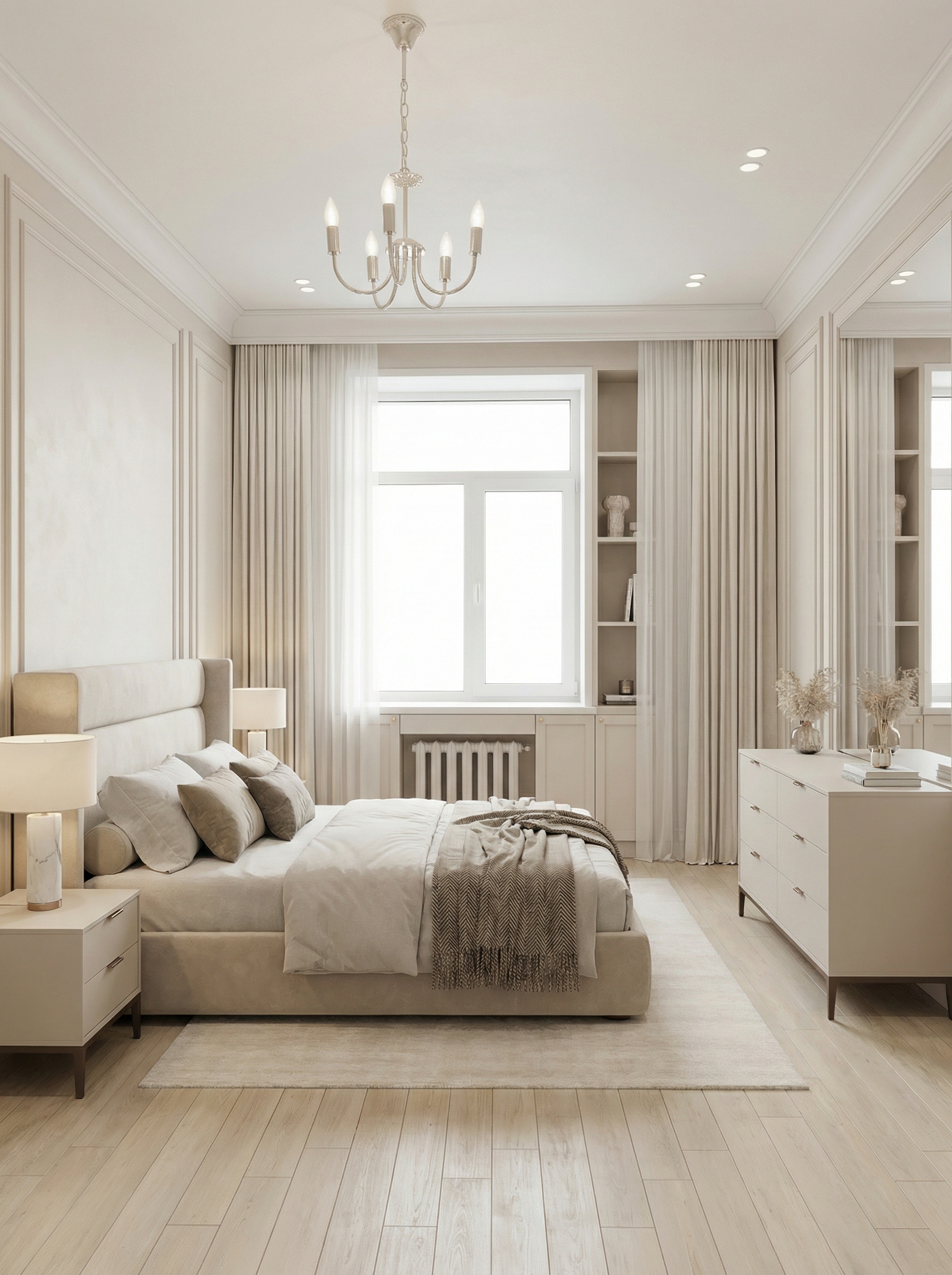 Дизайн спальни в стиле Минимализм — фото интерьера от нейросети RoomGPT