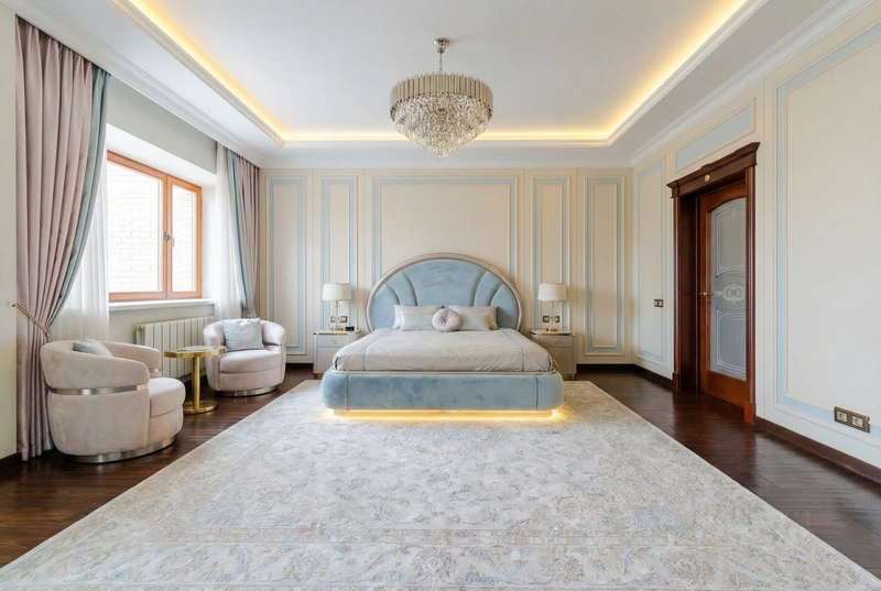 Дизайн интерьера в стиле Неоклассика — Спальня от нейросети RoomGPT