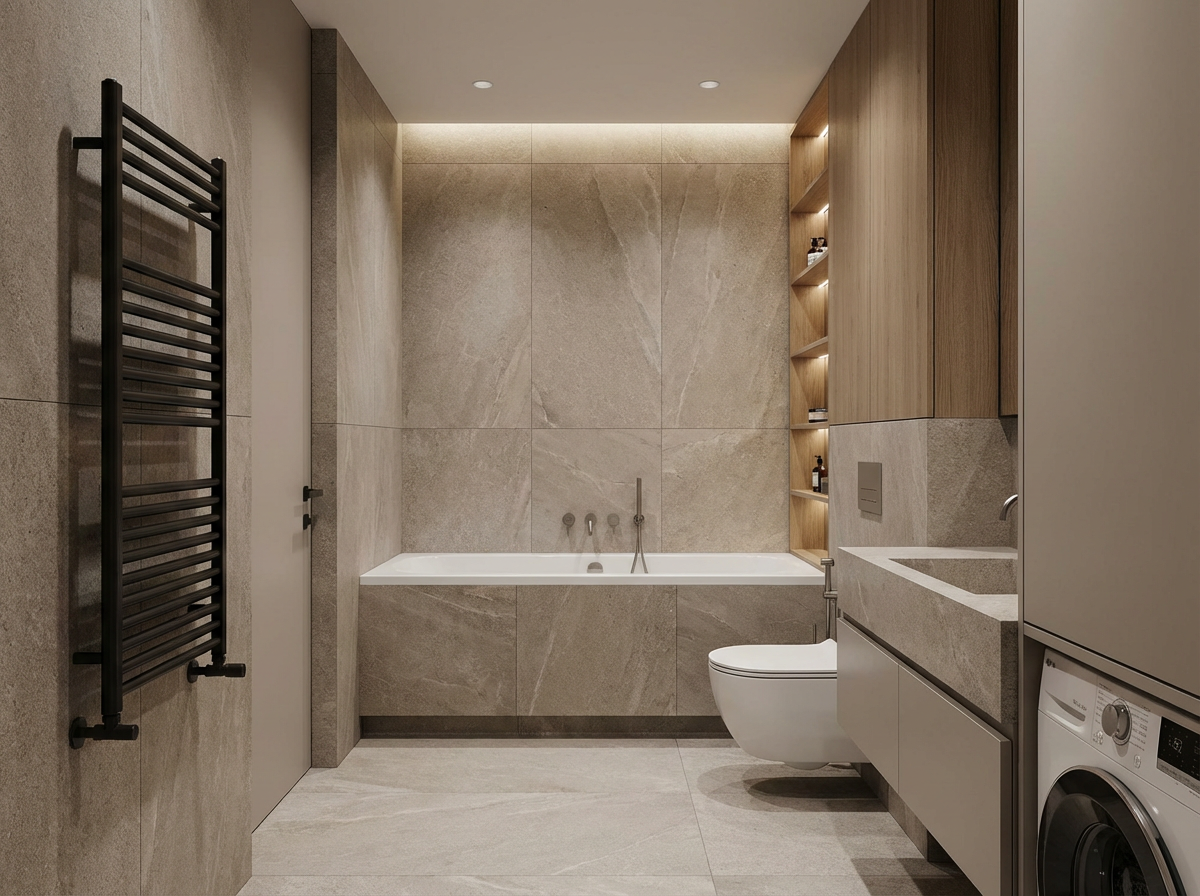 Дизайн ванной в стиле Минимализм — фото интерьера от нейросети RoomGPT