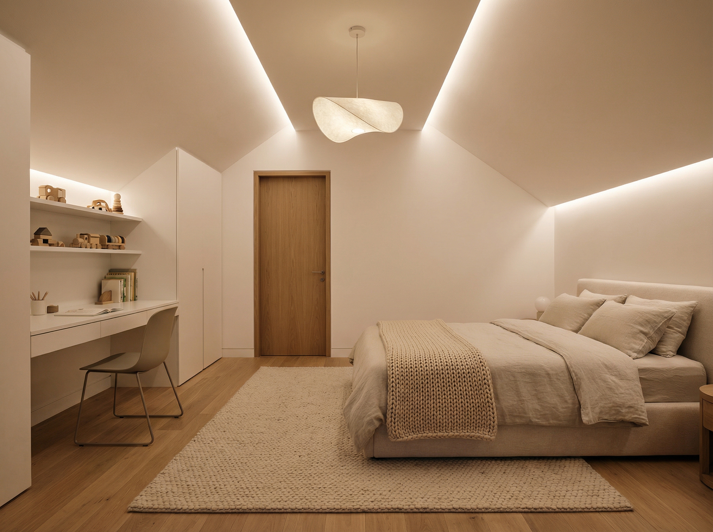 Дизайн детской в стиле Минимализм — фото интерьера от нейросети RoomGPT