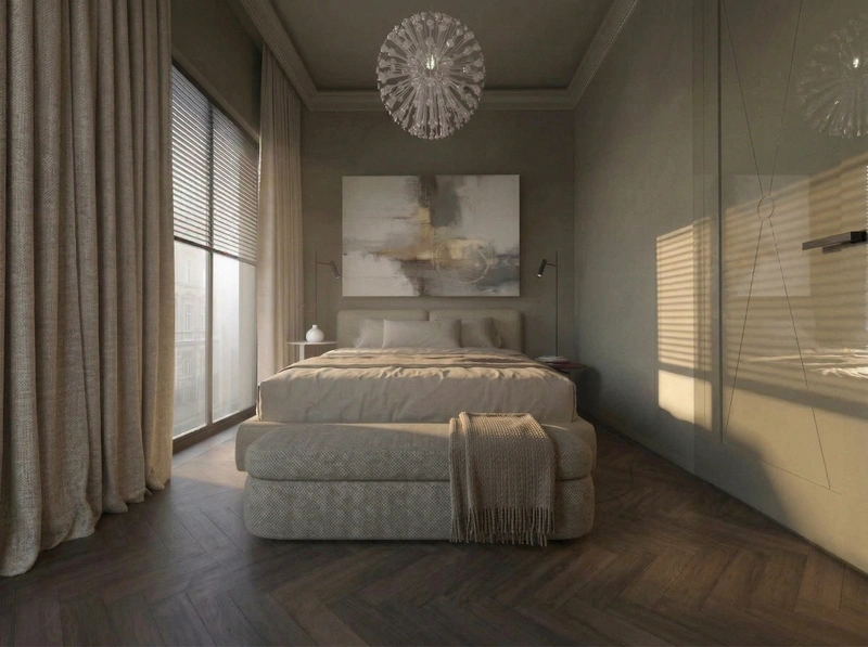 Дизайн спальни в стиле Без стиля — фото интерьера от нейросети RoomGPT