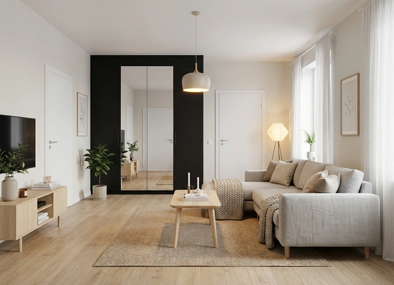 Дизайн интерьера в стиле Хюгге — Гостиная от нейросети RoomGPT