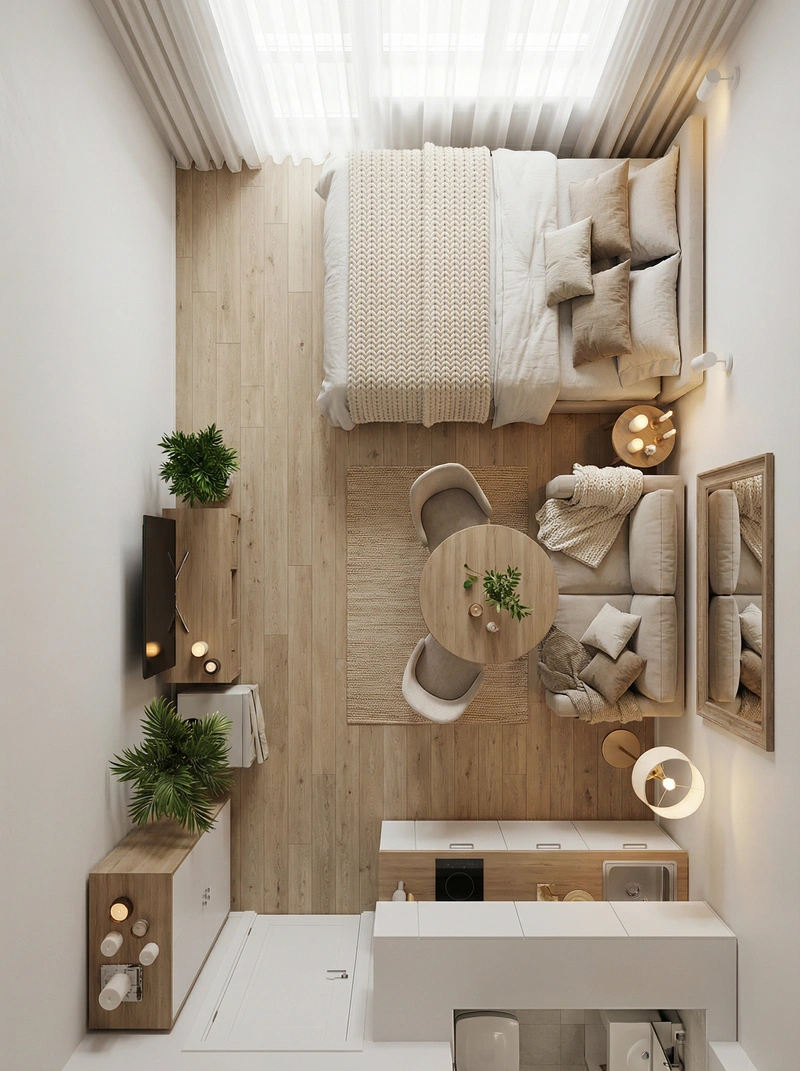 Дизайн интерьера в стиле Хюгге — Гостиная от нейросети RoomGPT