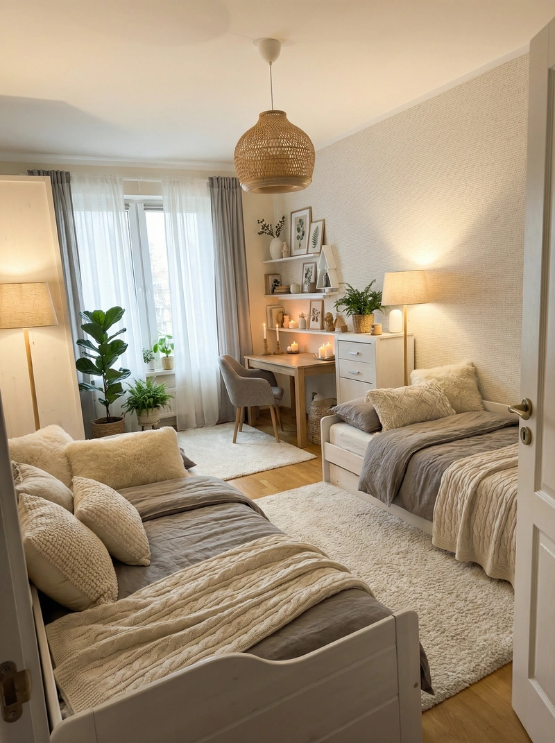 Дизайн интерьера в стиле Хюгге — Спальня от нейросети RoomGPT