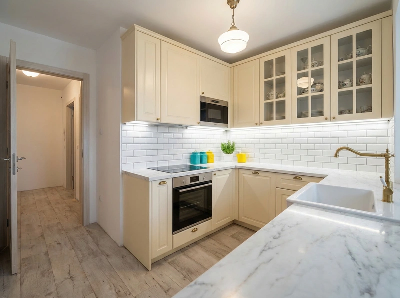 Дизайн кухни в стиле Классика — фото интерьера от нейросети RoomGPT