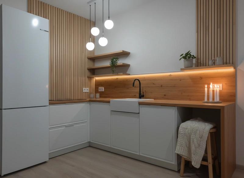 Дизайн интерьера в стиле Хюгге — Кухня от нейросети RoomGPT