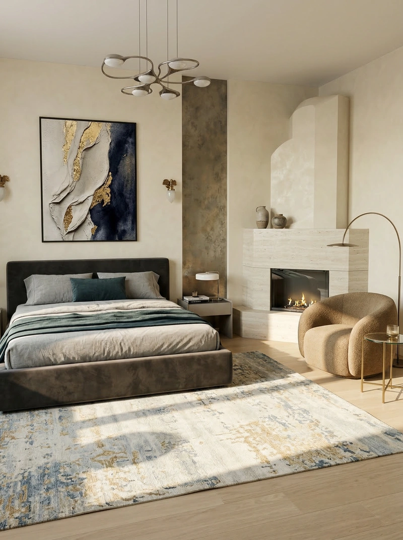 Дизайн гостиной в стиле Контемпорари — фото интерьера от нейросети RoomGPT