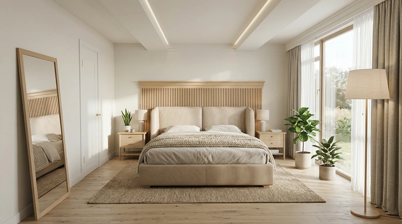 Дизайн интерьера в стиле Хюгге — Спальня от нейросети RoomGPT