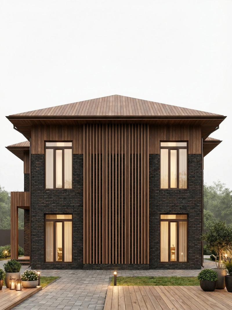 Дизайн интерьера в стиле Хюгге — Фасад от нейросети RoomGPT