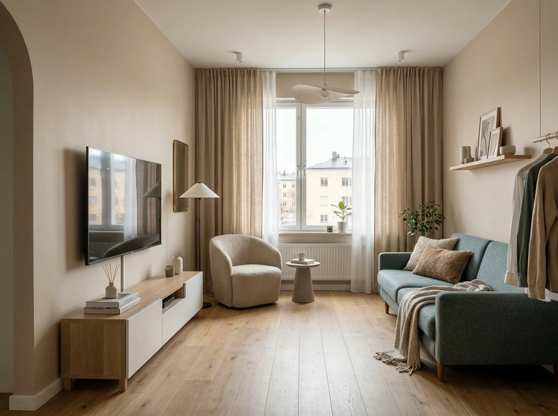 Дизайн интерьера в стиле Минимализм — Спальня от нейросети RoomGPT