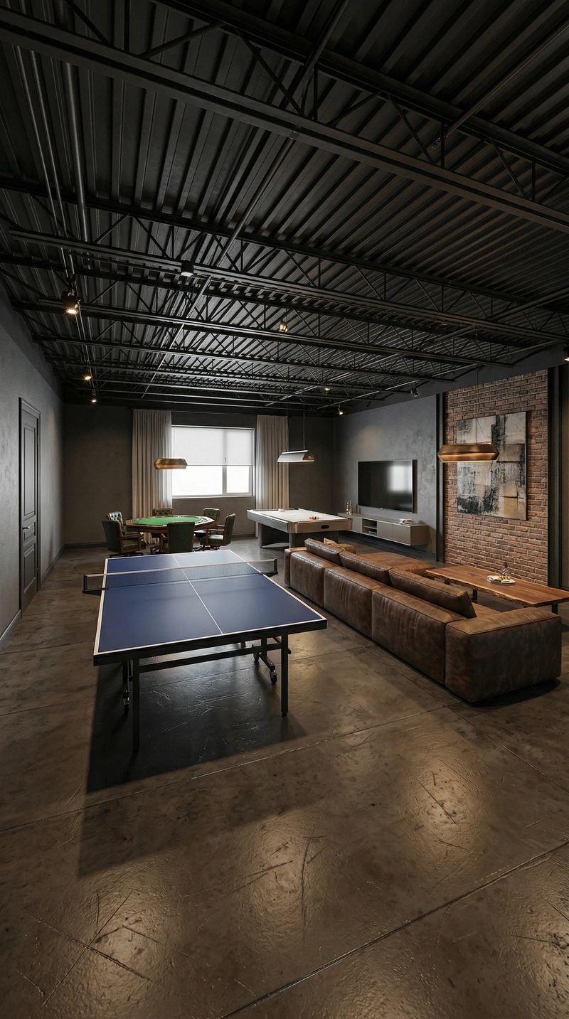 Дизайн гостиной в стиле Лофт — фото интерьера от нейросети RoomGPT