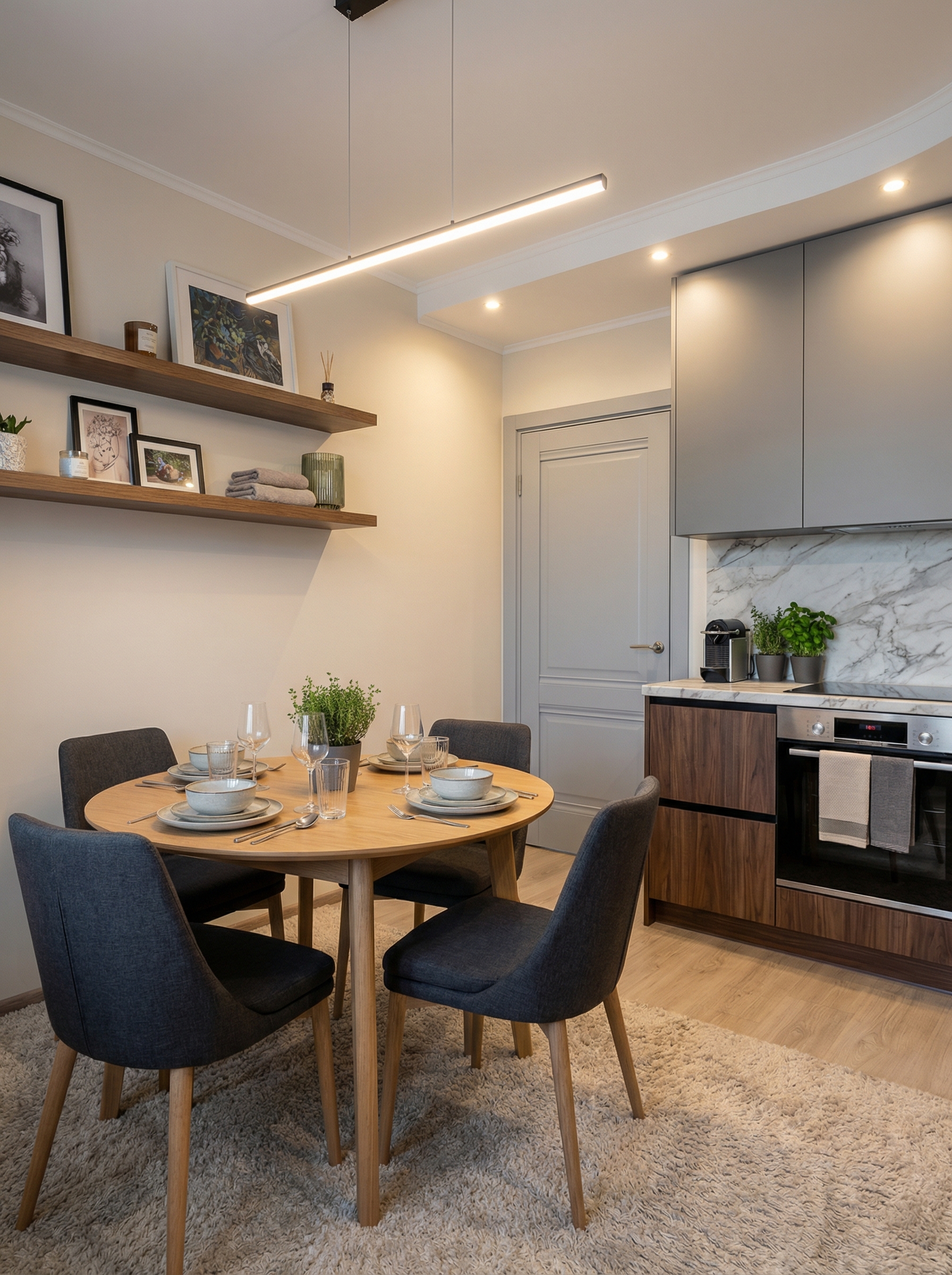 Дизайн кухни в стиле Минимализм — фото интерьера от нейросети RoomGPT