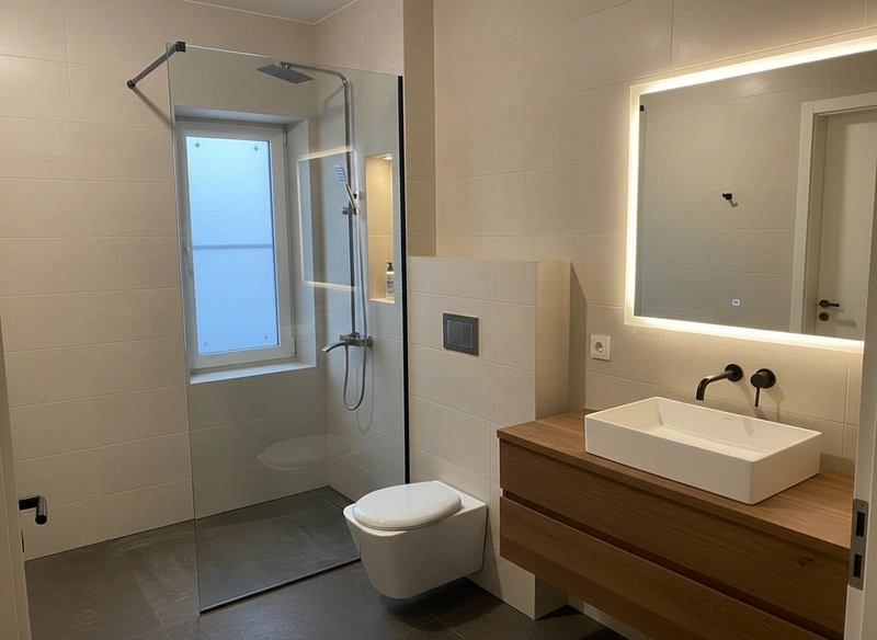 Дизайн ванной в стиле Минимализм — фото интерьера от нейросети RoomGPT