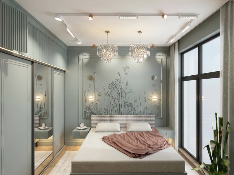 Дизайн интерьера в стиле Неоклассика — Спальня от нейросети RoomGPT