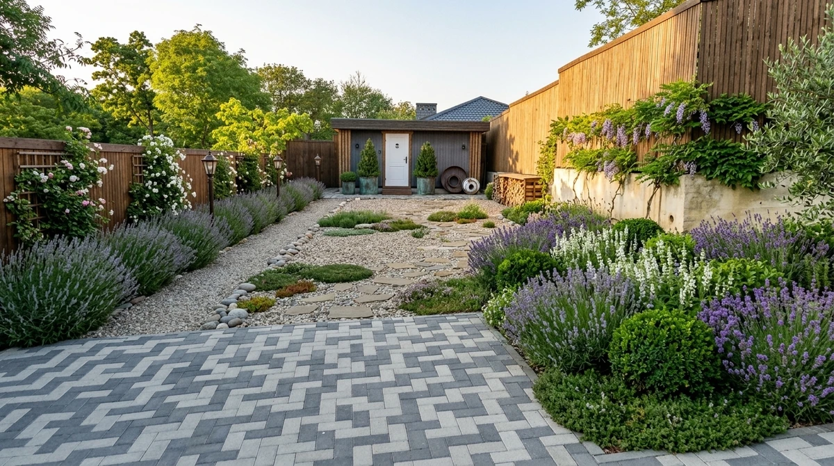 Дизайн участка в стиле Прованс — фото участка от нейросети RoomGPT