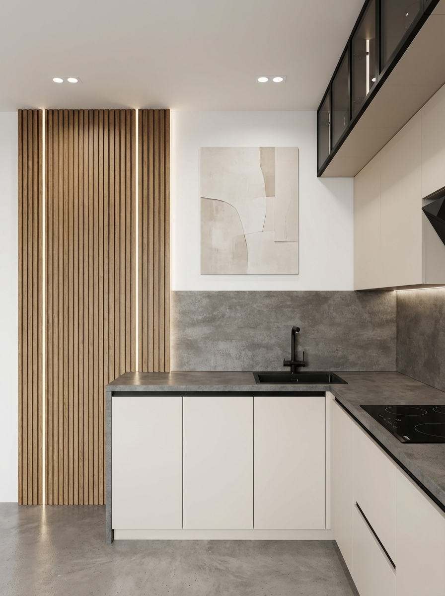 Дизайн кухни в стиле Минимализм — фото интерьера от нейросети RoomGPT