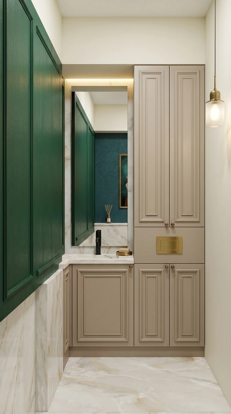 Дизайн ванной в стиле Британский — фото интерьера от нейросети RoomGPT