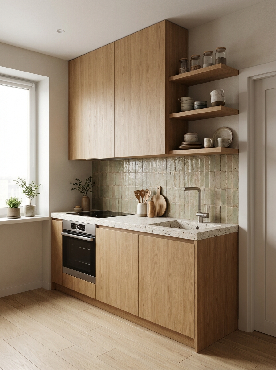 Дизайн гостиной в стиле Japandi — фото интерьера от нейросети RoomGPT