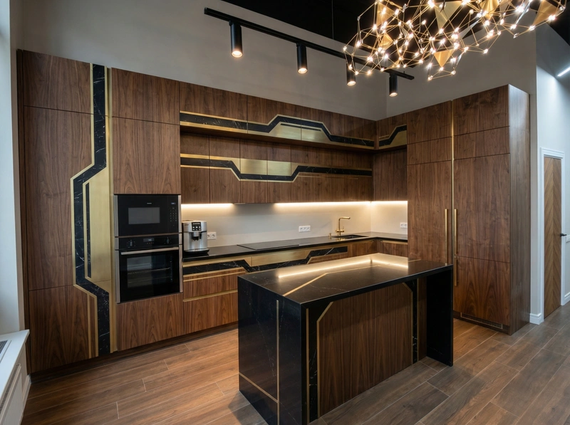 Дизайн кухни в стиле Контемпорари — фото интерьера от нейросети RoomGPT