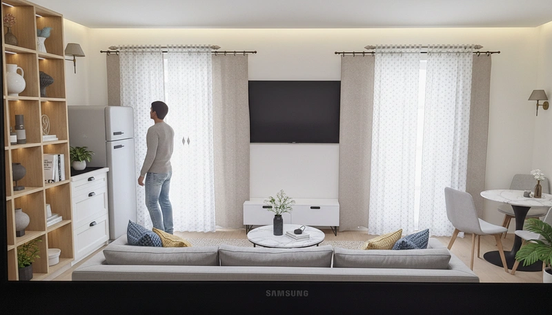 Дизайн интерьера в стиле Сканди — Гостиная от нейросети RoomGPT