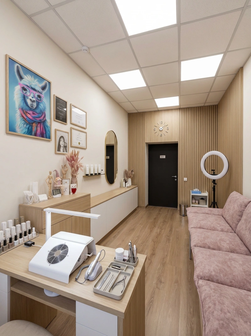 Дизайн интерьера в стиле Сканди — Кабинет от нейросети RoomGPT