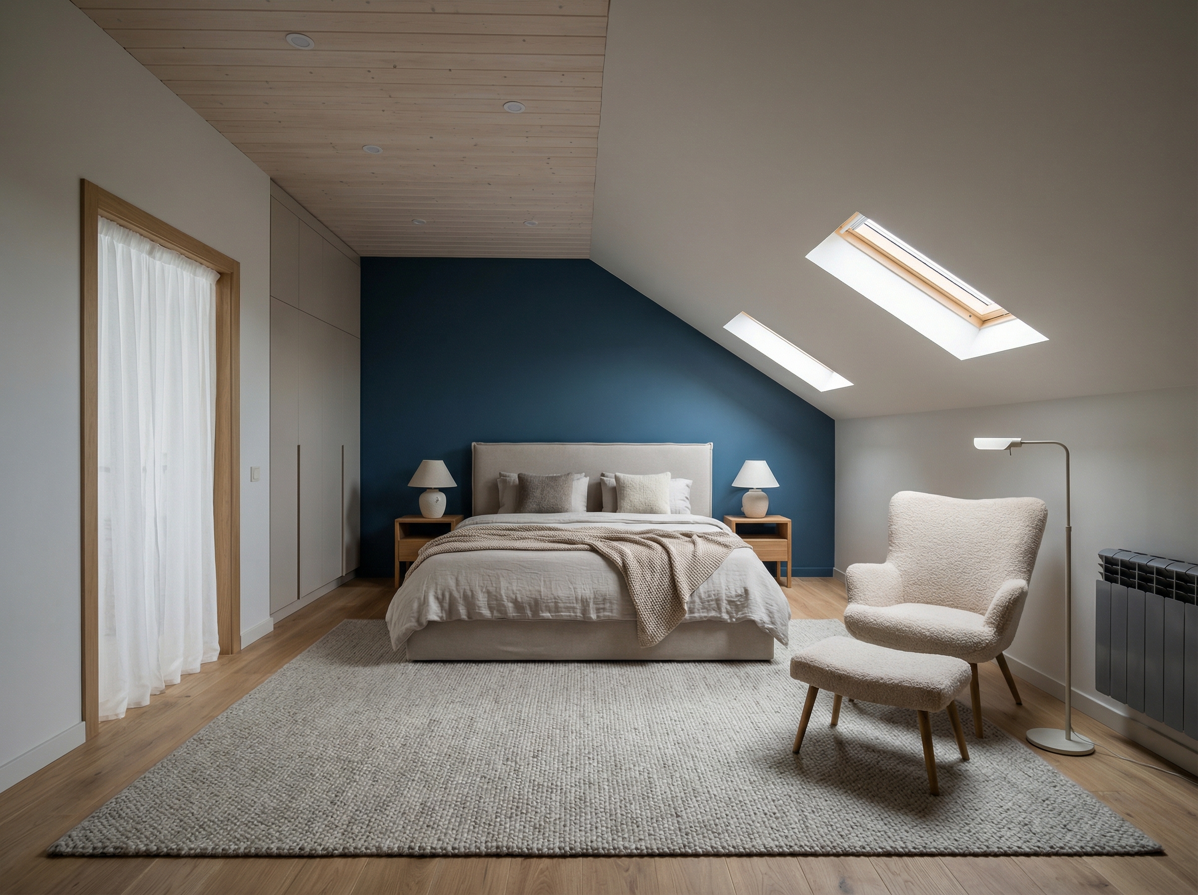 Дизайн спальни в стиле Минимализм — фото интерьера от нейросети RoomGPT