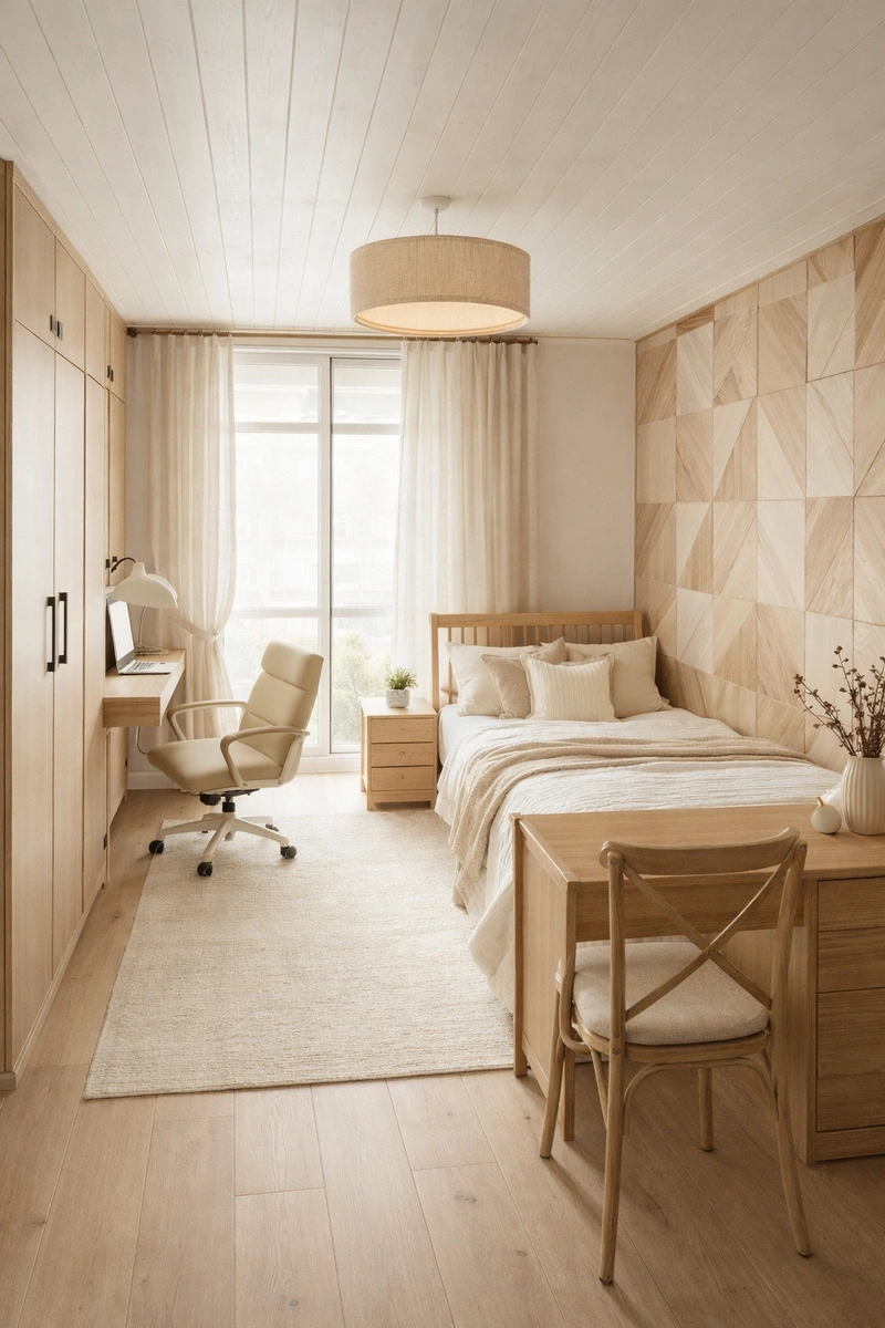 Дизайн интерьера в стиле Хюгге — Спальня от нейросети RoomGPT