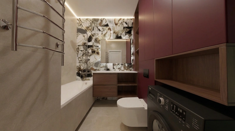 Дизайн ванной в стиле Без стиля — фото интерьера от нейросети RoomGPT