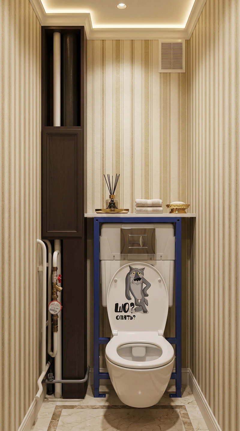 Дизайн интерьера в стиле Классика — Ванная от нейросети RoomGPT