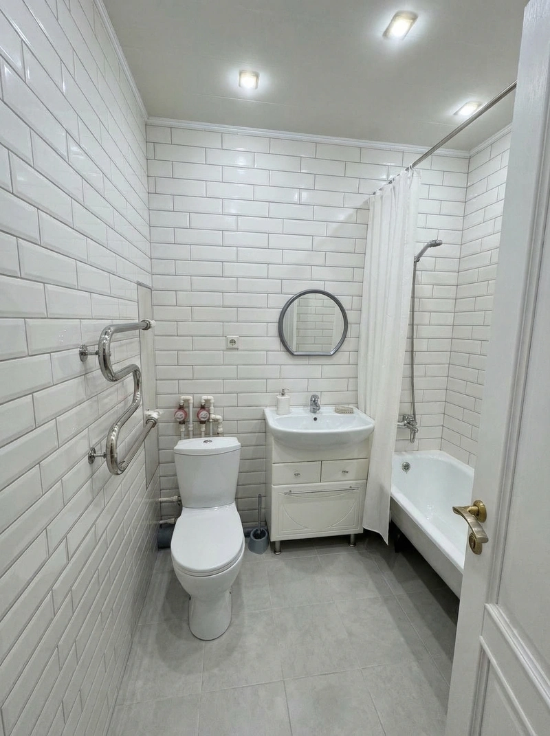 Дизайн ванной в стиле Без стиля — фото интерьера от нейросети RoomGPT