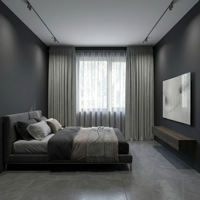 Дизайн спальни в стиле Минимализм — фото интерьера от нейросети RoomGPT