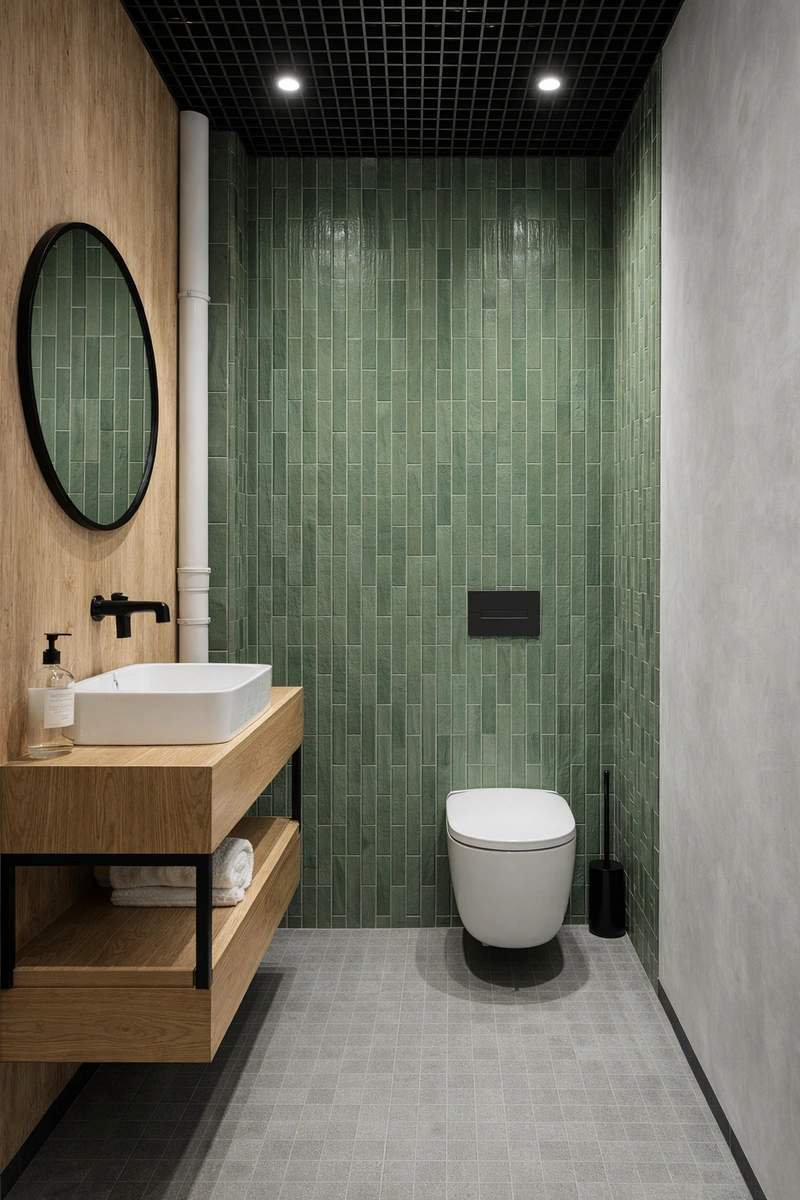 Дизайн интерьера в стиле Лофт — Ванная от нейросети RoomGPT