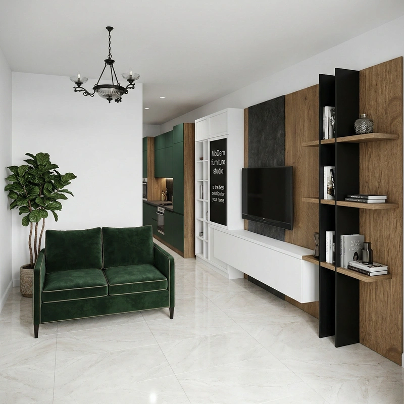 Дизайн интерьера в стиле Классика — Гостиная от нейросети RoomGPT