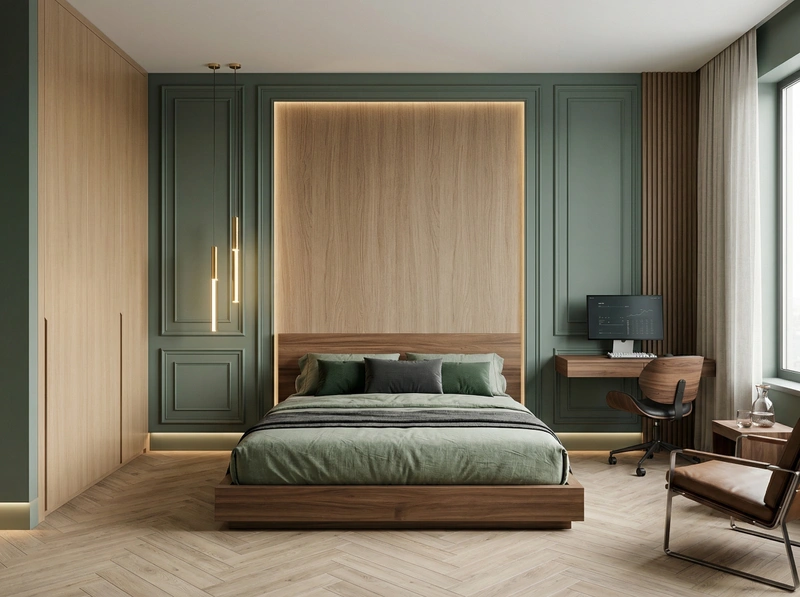 Дизайн спальни в стиле Минимализм — фото интерьера от нейросети RoomGPT