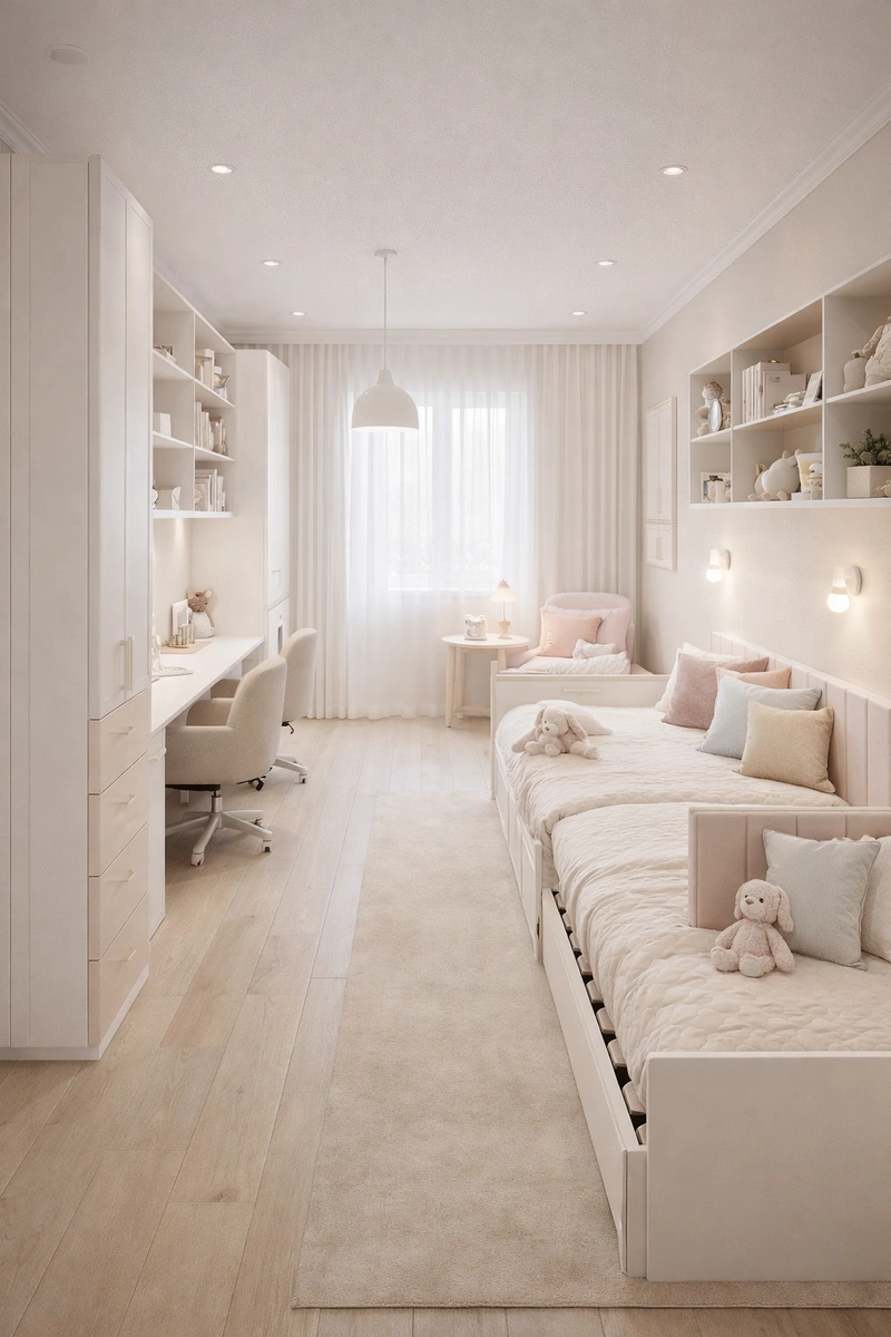 Дизайн детской в стиле Минимализм — фото интерьера от нейросети RoomGPT